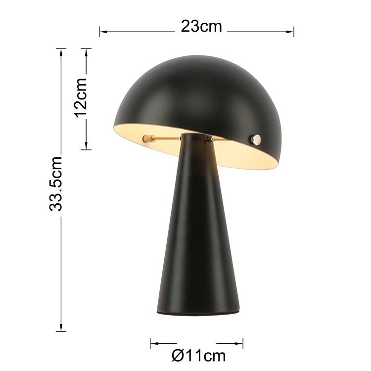 CÓD.9075 CANDEEIRO DE MESA EM AÇO PINTADO PRETO