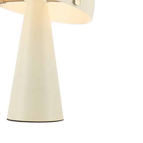 CÓD.9076 CANDEEIRO DE MESA EM AÇO PINTADO BEGE