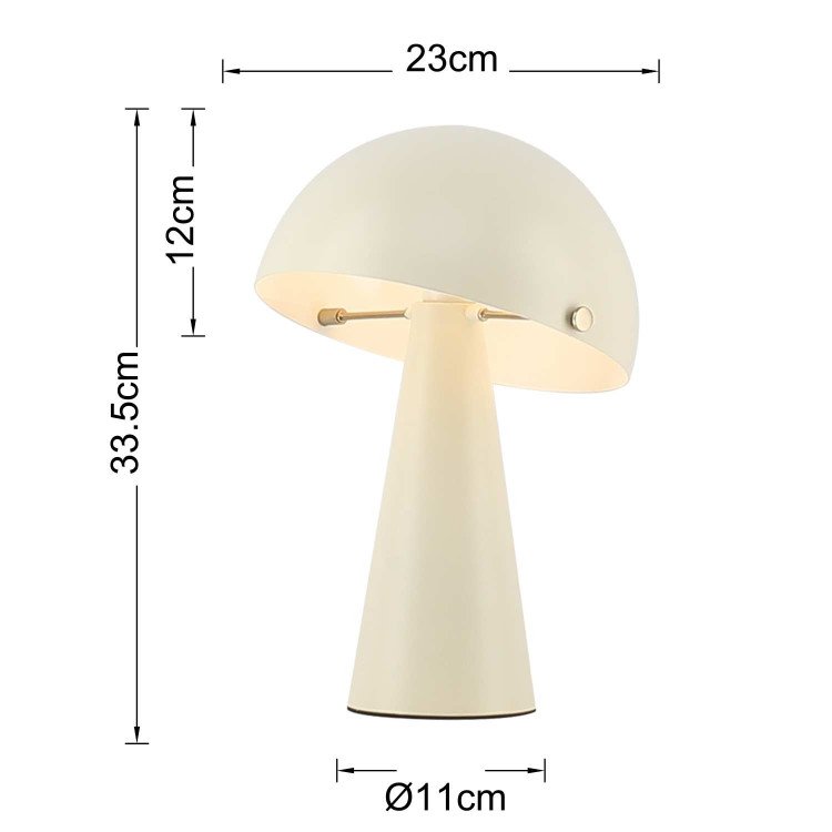 CÓD.9076 CANDEEIRO DE MESA EM AÇO PINTADO BEGE
