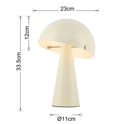 CÓD.9076 LAMPE DE TABLE EN ACIER PEINT BEIGE