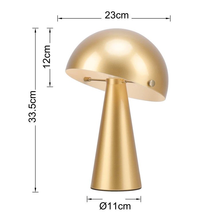 CÓD.9079 CANDEEIRO DE MESA EM AÇO PINTADO DOURADO