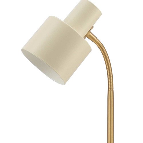 CÓD.9081 LAMPE DE TABLE EN ACIER PEINT BEIGE ET DORÉ