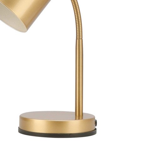 CÓD.9082 CANDEEIRO DE MESA EM AÇO PINTADO DOURADO