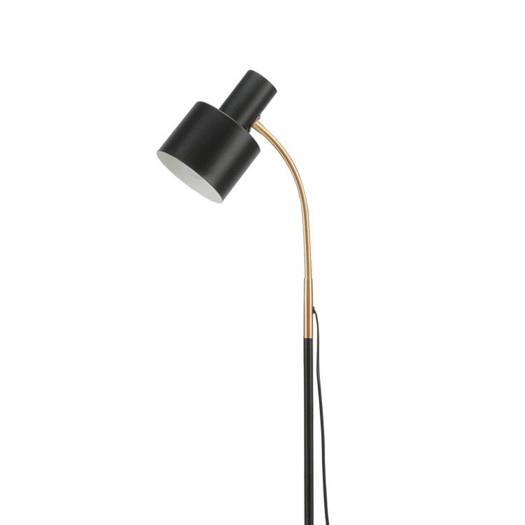CÓD.9083 LAMPADAIRE EN ACIER PEINT NOIR ET DORÉ