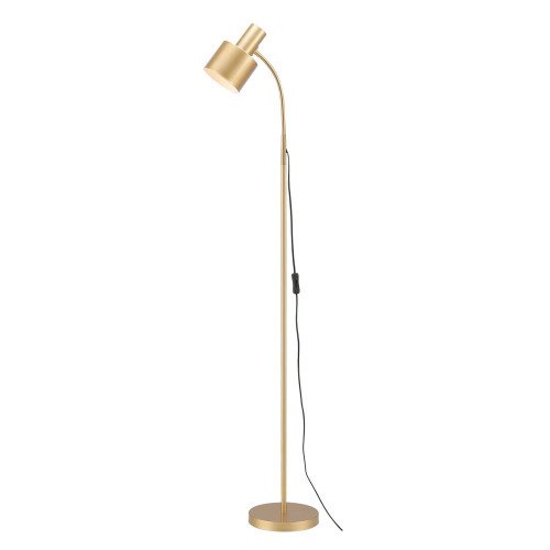 CÓD.9085 CANDEEIRO DE PÉ EM AÇO PINTADO DOURADO