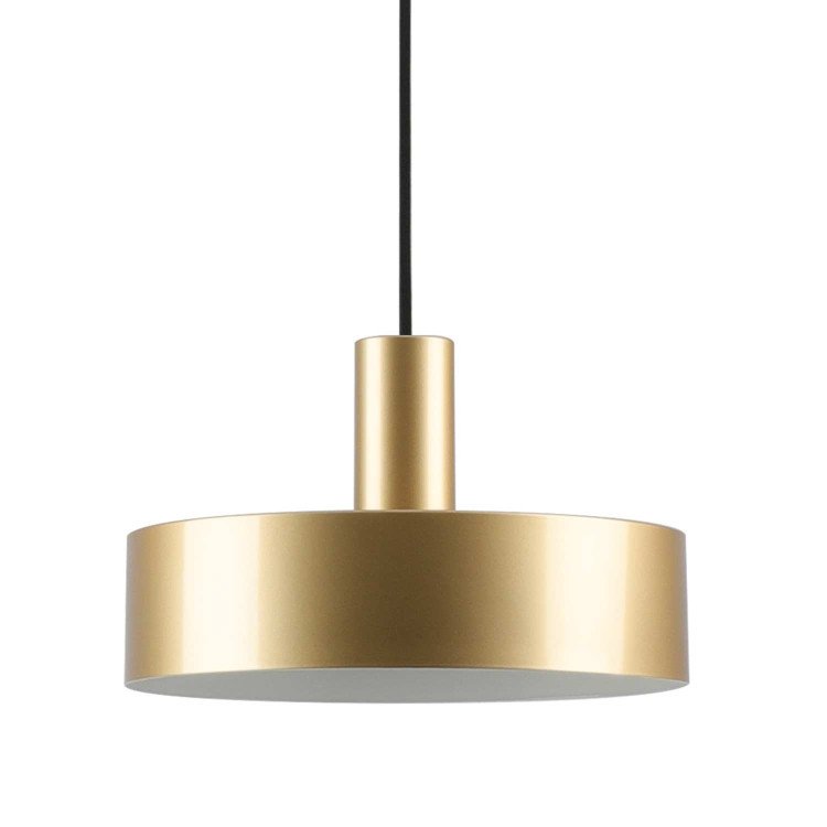 CÓD.9088 SUSPENSION 1L EN ACIER PEINT DORÉ ET NOIR