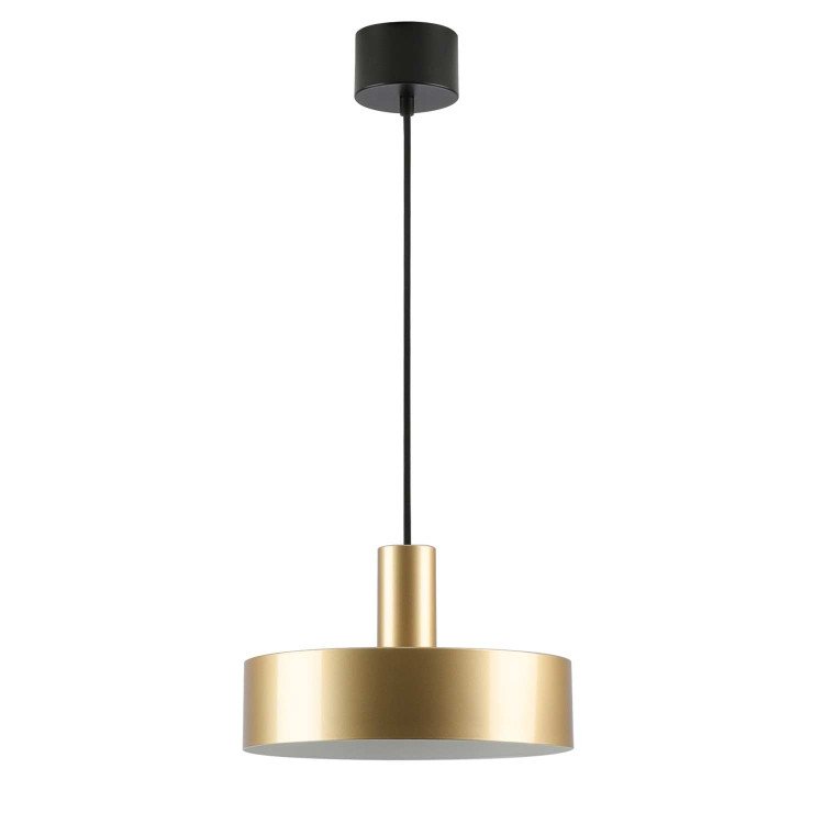 CÓD.9088 SUSPENSION 1L EN ACIER PEINT DORÉ ET NOIR