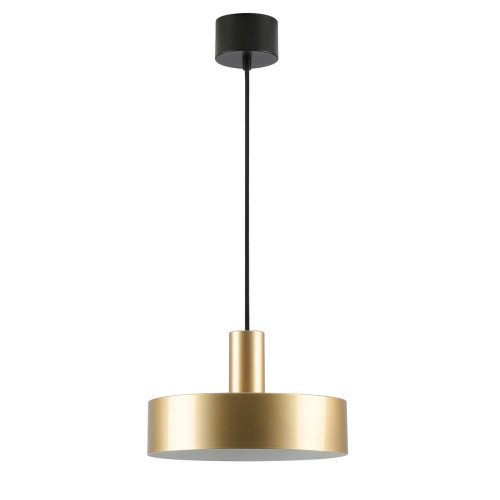 CÓD.9088 PENDELLEUCHTE 1L AUS GOLD UND SCHWARZ LACKIERTEM STAHL
