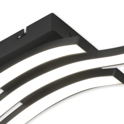 PLAFÓN LED 20W ALUMINIO PINTADO NEGRO 2