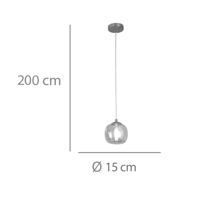 COD 3146 COLGANTE 1L HIERRO TULIPA ÁMBAR