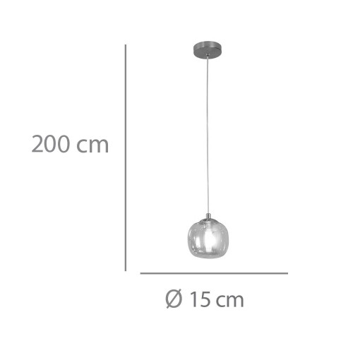 COD 3146 COLGANTE 1L HIERRO TULIPA ÁMBAR